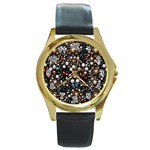 Pearls and stones Round Gold Metal Watch