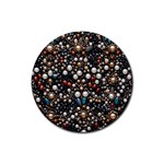 Pearls and stones Rubber Round Coaster (4 pack)