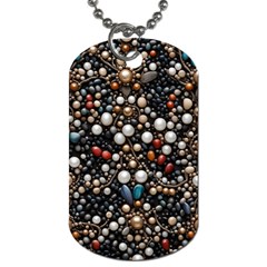 Pearls and stones Dog Tag (Two Sides) from ArtsNow.com Front