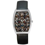 Pearls and stones Barrel Style Metal Watch