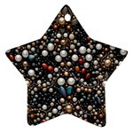 Pearls and stones Star Ornament (Two Sides)