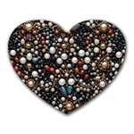 Pearls and stones Heart Mousepad