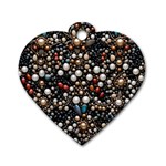 Pearls and stones Dog Tag Heart (One Side)