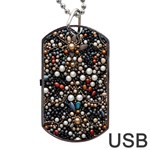 Pearls and stones Dog Tag USB Flash (One Side)