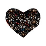 Pearls and stones Standard 16  Premium Heart Shape Cushions