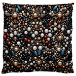 Pearls and stones Standard Premium Plush Fleece Cushion Case (One Side)