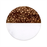 Pearls and stones Classic Marble Wood Coaster (Round) 