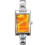 Pattern Abstract Triangle Simple Rectangle Italian Charm Watch