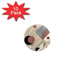 Boho Abstract Architecture 1  Mini Magnet (10 pack) 