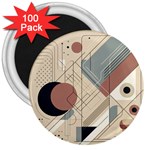 Boho Abstract Architecture 3  Magnets (100 pack)