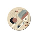 Boho Abstract Architecture Magnet 3  (Round)