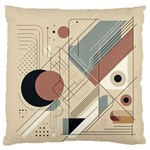 Boho Abstract Architecture Large Premium Plush Fleece Cushion Case (Two Sides)