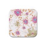 Flowers Blossom Spring Garden Rubber Square Coaster (4 pack)