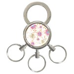 Flowers Blossom Spring Garden 3-Ring Key Chain