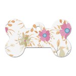 Flowers Blossom Spring Garden Dog Tag Bone (Two Sides)