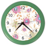 Flowers Blossom Spring Garden Color Wall Clock