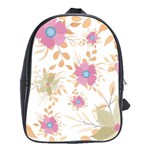 Flowers Blossom Spring Garden School Bag (Large)