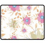 Flowers Blossom Spring Garden Fleece Blanket (Medium)