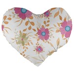 Flowers Blossom Spring Garden Large 19  Premium Heart Shape Cushions