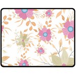 Flowers Blossom Spring Garden Two Sides Fleece Blanket (Medium)