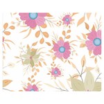 Flowers Blossom Spring Garden Premium Plush Fleece Blanket (Medium)