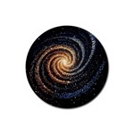 Galaxy Background Star Rubber Coaster (Round)