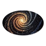 Galaxy Background Star Oval Magnet