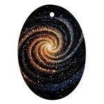 Galaxy Background Star Oval Ornament (Two Sides)