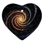 Galaxy Background Star Heart Ornament (Two Sides)