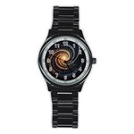 Galaxy Background Star Stainless Steel Round Watch