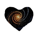 Galaxy Background Star Standard 16  Premium Flano Heart Shape Cushions