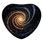 Galaxy Background Star Heart Glass Fridge Magnet (4 pack)