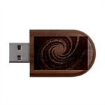 Galaxy Background Star Wood Oval USB Flash Drive