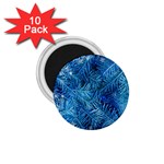 Blue Christmas Tree Branch Texture, Winter Texture, Tree Texture, Tree Branches 1.75  Magnets (10 pack) 