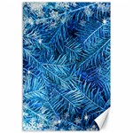 Blue Christmas Tree Branch Texture, Winter Texture, Tree Texture, Tree Branches Canvas 12  x 18 