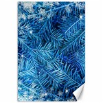 Blue Christmas Tree Branch Texture, Winter Texture, Tree Texture, Tree Branches Canvas 20  x 30 