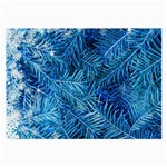 Blue Christmas Tree Branch Texture, Winter Texture, Tree Texture, Tree Branches Large Glasses Cloth (2 Sides)