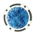 Blue Christmas Tree Branch Texture, Winter Texture, Tree Texture, Tree Branches Poker Chip Card Guard