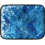 Blue Christmas Tree Branch Texture, Winter Texture, Tree Texture, Tree Branches Fleece Blanket (Mini)