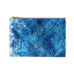 Blue Christmas Tree Branch Texture, Winter Texture, Tree Texture, Tree Branches Cosmetic Bag (Large)