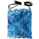 Blue Christmas Tree Branch Texture, Winter Texture, Tree Texture, Tree Branches Shoulder Sling Bag