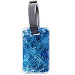 Blue Christmas Tree Branch Texture, Winter Texture, Tree Texture, Tree Branches Luggage Tag (two sides)