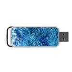 Blue Christmas Tree Branch Texture, Winter Texture, Tree Texture, Tree Branches Portable USB Flash (One Side)