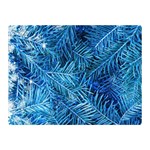 Blue Christmas Tree Branch Texture, Winter Texture, Tree Texture, Tree Branches Two Sides Premium Plush Fleece Blanket (Mini)