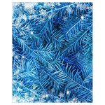 Blue Christmas Tree Branch Texture, Winter Texture, Tree Texture, Tree Branches Drawstring Bag (Small)