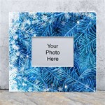 Blue Christmas Tree Branch Texture, Winter Texture, Tree Texture, Tree Branches White Wall Photo Frame 5  x 7 