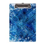 Blue Christmas Tree Branch Texture, Winter Texture, Tree Texture, Tree Branches A5 Acrylic Clipboard