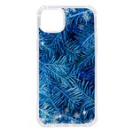 Blue Christmas Tree Branch Texture, Winter Texture, Tree Texture, Tree Branches iPhone 14 Plus TPU UV Print Case