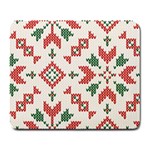 Christmas Texture, New Year, Red-green Christmas Ornament Texture Large Mousepad