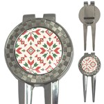 Christmas Texture, New Year, Red-green Christmas Ornament Texture 3-in-1 Golf Divots